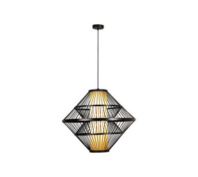 Lucide PASQUINO - Hanglamp - Ø 60 cm - 1xE27 - Zwart - Essential