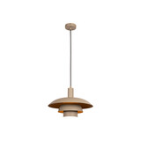 Lucide BRUNO - Hanglamp - Ø 38 cm - 1xE27 - Taupe - Essential