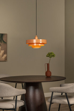 Lucide RUNA - Hanglamp - Ø 35 cm - 1xE27 - Roze - Essential