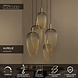 Lucide AURELIE - Hanglamp - 5xGU10 (MR11) - Geschikt voor vide en hoge plafonds - Goud - Vibes