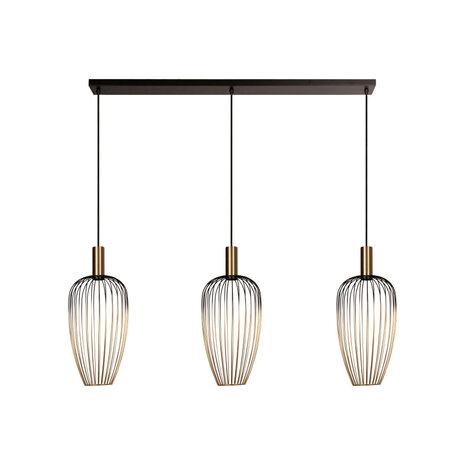 Lucide AURELIE - Hanglamp - 3xGU10 (MR11) - Goud - Vibes Lucide AURELIE - Hanglamp - 3xGU10 (MR11) - Goud - Vibes