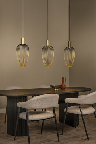 Lucide AURELIE - Hanglamp - 3xGU10 (MR11) - Goud - Vibes Lucide AURELIE - Hanglamp - 3xGU10 (MR11) - Goud - Vibes