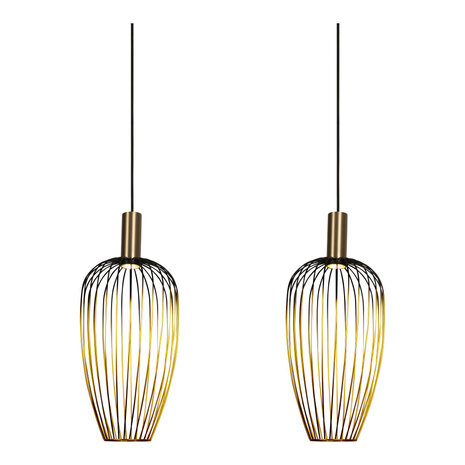 Lucide AURELIE - Hanglamp - 3xGU10 (MR11) - Goud - Vibes Lucide AURELIE - Hanglamp - 3xGU10 (MR11) - Goud - Vibes