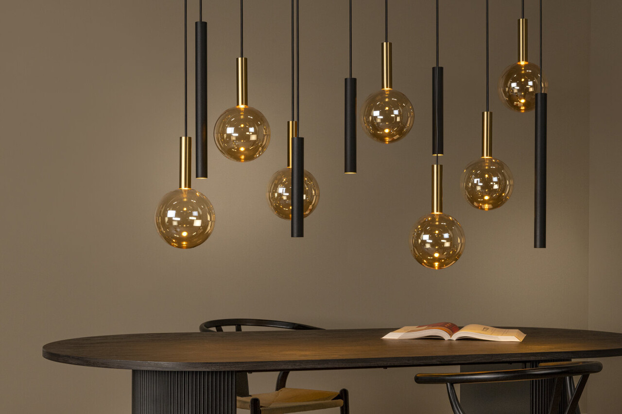 Lucide JOSIANE - Hanglamp - 7xG9 - Zwart - Vibes