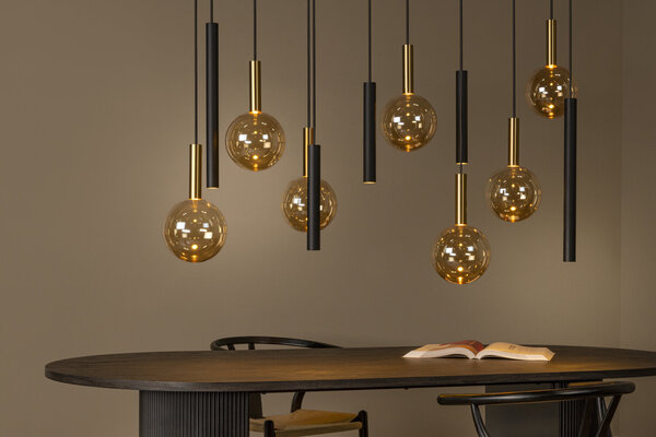 Lucide JOSIANE - Hanglamp - 7xG9 - Zwart - Vibes