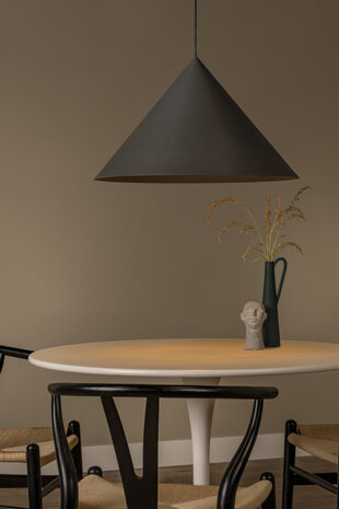 Lucide SPITZE - Hanglamp - Ø 60 cm - 1xE27 - Grijs - Vibes Lucide SPITZE - Hanglamp - Ø 60 cm - 1xE27 - Grijs - Vibes