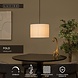Lucide FOLD - Hanglamp - Ø 40 cm - 1xE27 - Wit