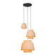 Lucide TRIBUTE - Hanglamp - Ø 76 cm - 3xE27 - Geschikt voor vide en hoge plafonds - Beige