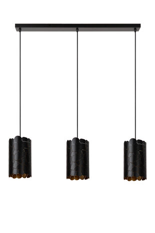 Lucide ALMELO - Hanglamp - 3xE27 - Zwart