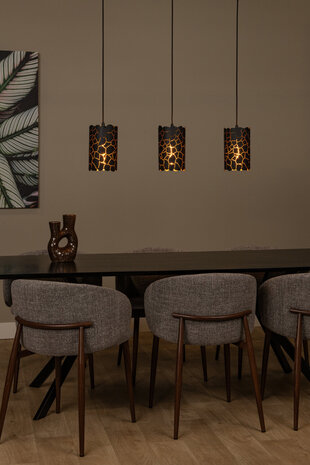 Lucide ALMELO - Hanglamp - 3xE27 - Zwart