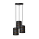 Lucide ROSAS - Hanglamp - Ø 43 cm - 3xE27 - Zwart