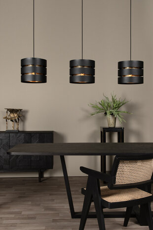 Lucide ROSAS - Hanglamp - 3xE27 - Zwart