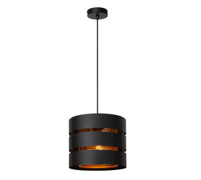Lucide ROSAS - Hanglamp - Ø 26 cm - 1xE27 - Zwart