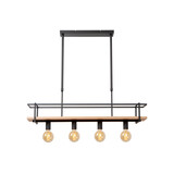Lucide MILONGA - Hanglamp - 4xE27 - Zwart