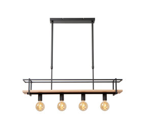 Lucide MILONGA - Hanglamp - 4xE27 - Zwart