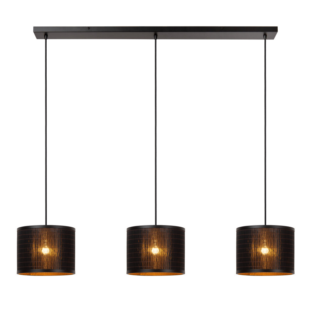 Lucide TAGALOG - Hanglamp - Ø 40 cm - 3xE27 - Zwart - Essential