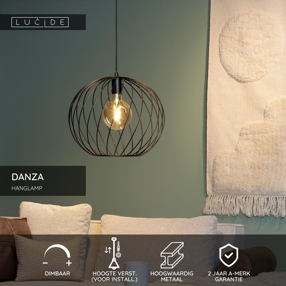 Lucide DANZA - Hanglamp - Ø 40 cm - 1xE27 - Zwart Lucide DANZA - Hanglamp - Ø 40 cm - 1xE27 - Zwart