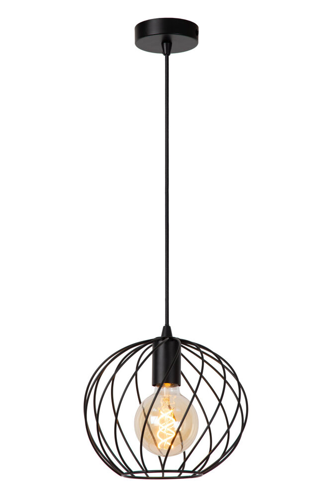 Lucide DANZA - Hanglamp - Ø 25 cm - 1xE27 - Zwart Lucide DANZA - Hanglamp - Ø 25 cm - 1xE27 - Zwart