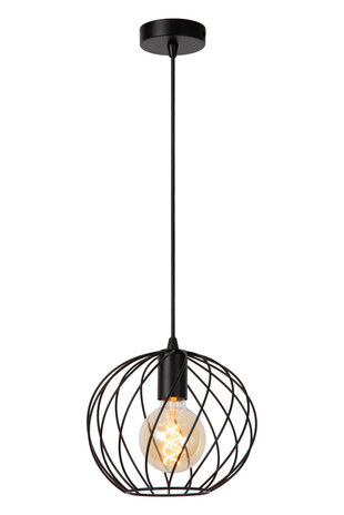 Lucide DANZA - Hanglamp - Ø 25 cm - 1xE27 - Zwart Lucide DANZA - Hanglamp - Ø 25 cm - 1xE27 - Zwart