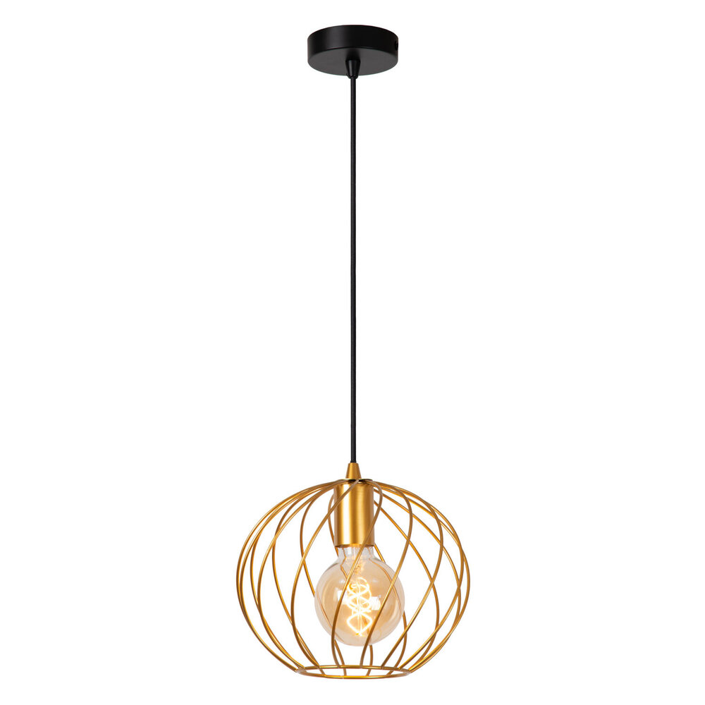 Lucide DANZA - Hanglamp - Ø 25 cm - 1xE27 - Mat Goud / Messing