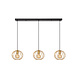 Lucide DANZA - Hanglamp - 3xE27 - Mat Goud / Messing