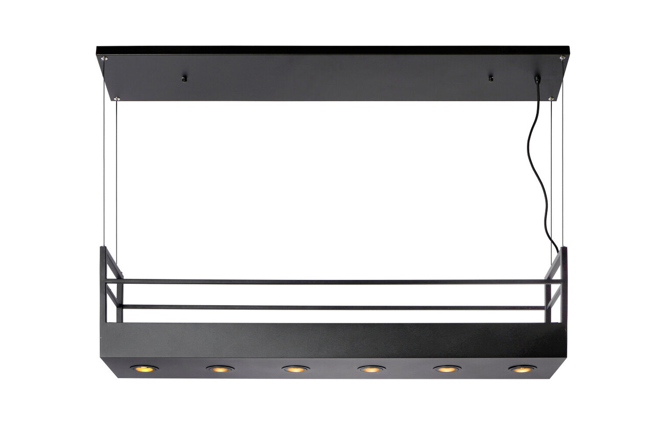 Lucide MIRAVELLE - Hanglamp - 6xGU10 (MR16) - Zwart Lucide MIRAVELLE - Hanglamp - 6xGU10 (MR16) - Zwart