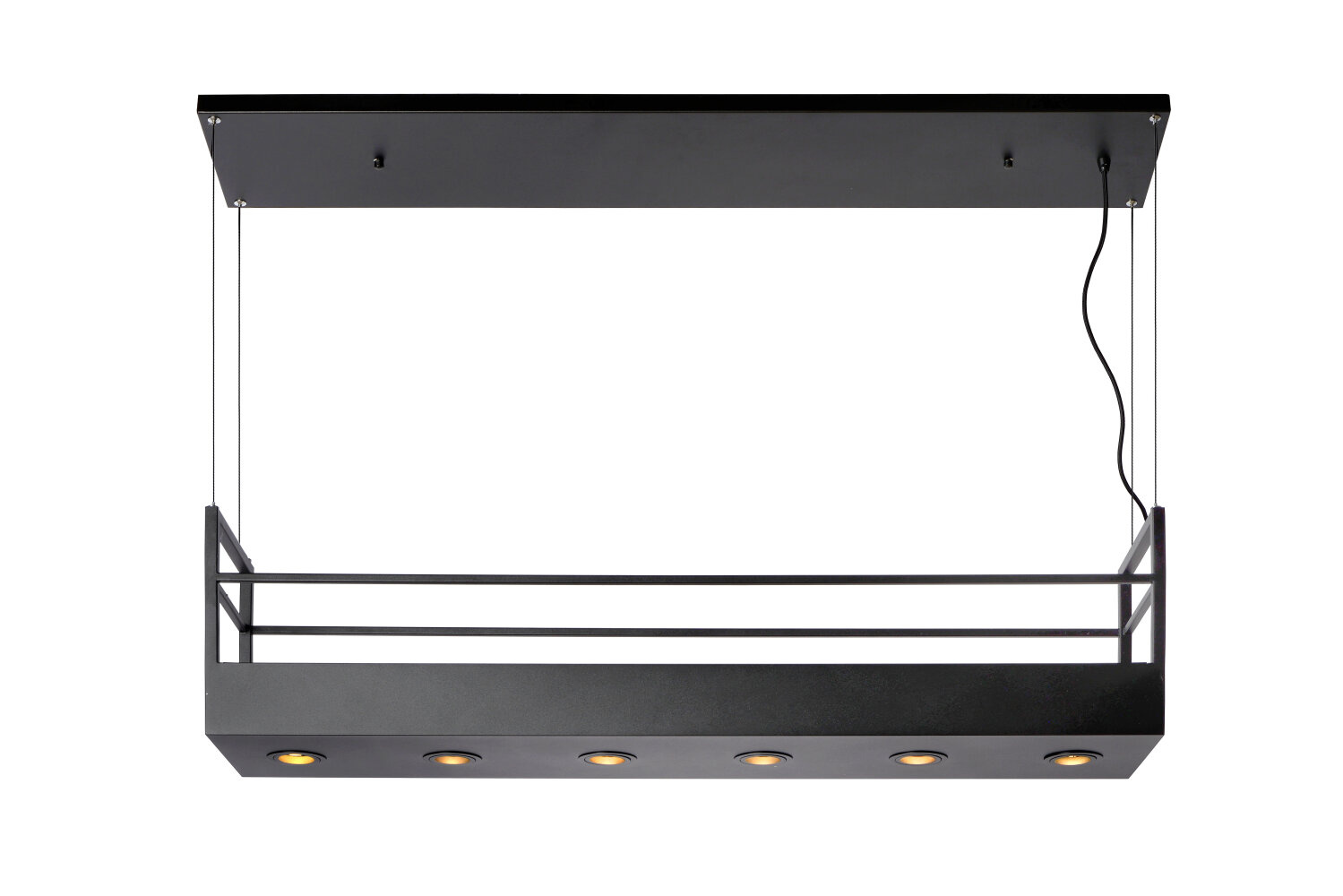 Lucide hanglamp Miravelle zwart 6xGU10