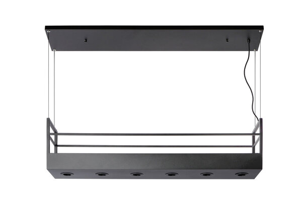 Lucide MIRAVELLE - Hanglamp - 6xGU10 (MR16) - Zwart Lucide MIRAVELLE - Hanglamp - 6xGU10 (MR16) - Zwart