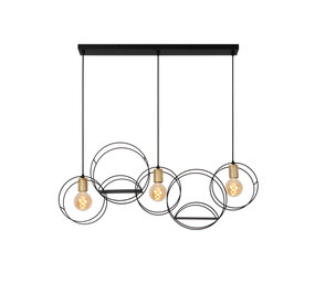 Lucide CIRCLE - Hanglamp - 3xE27 - Zwart