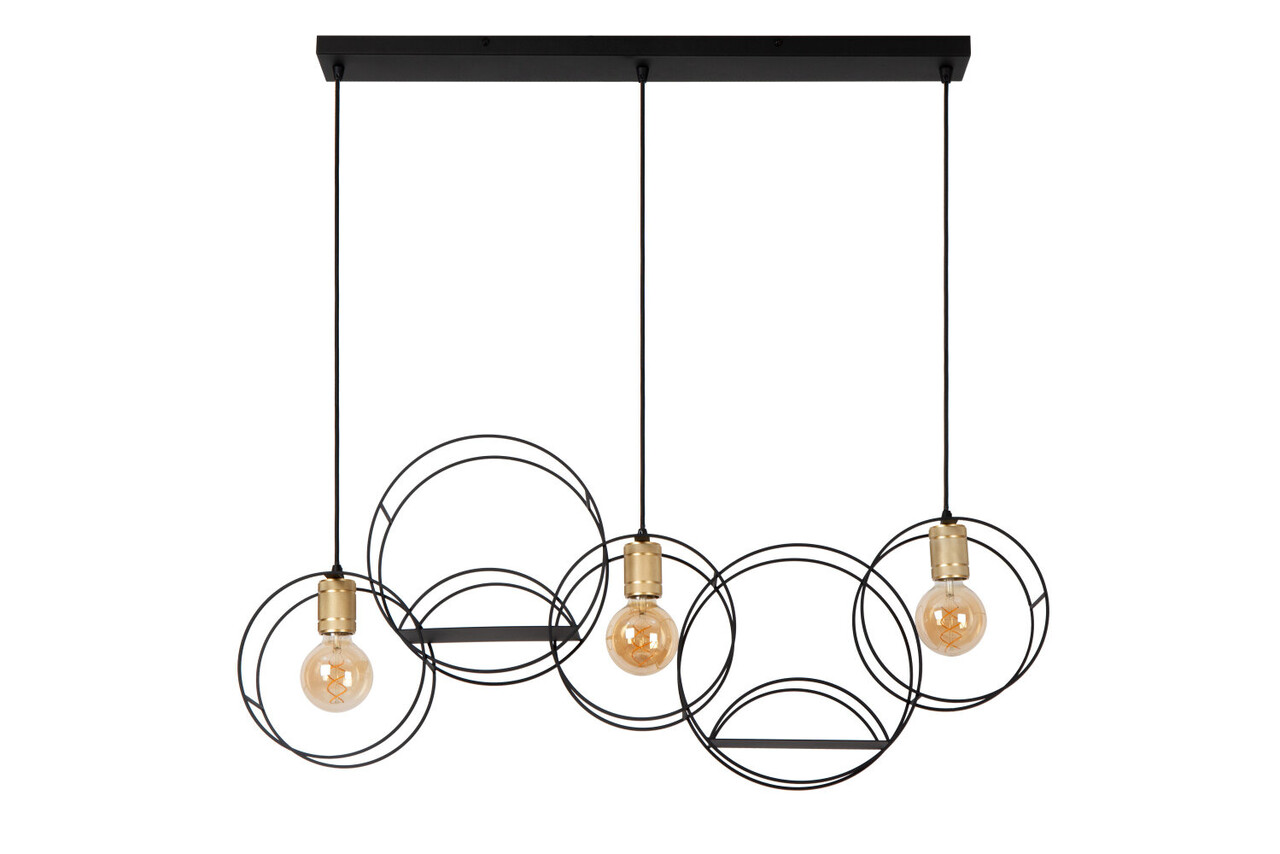 Lucide CIRCLE - Hanglamp - 3xE27 - Zwart