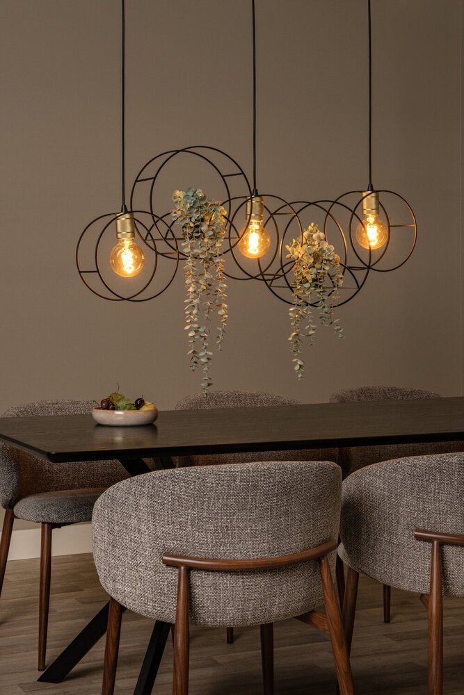 Lucide CIRCLE - Hanglamp - 3xE27 - Zwart