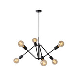 Lucide LESTER - Hanglamp - 6xE27 - Zwart Lucide LESTER - Hanglamp - 6xE27 - Zwart
