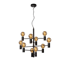 Lucide LEANNE - Hanglamp - Ø 65 cm - 10xE27 - Zwart