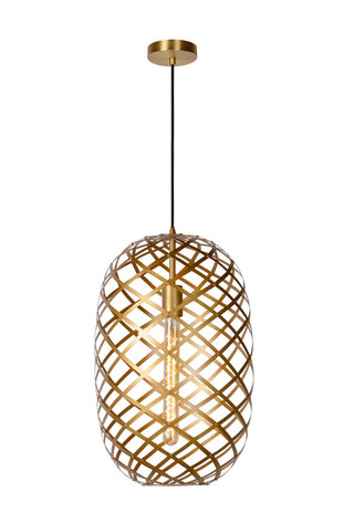 Lucide WOLFRAM - Hanglamp - Ø 32 cm - 1xE27 - Mat Goud / Messing Lucide WOLFRAM - Hanglamp - Ø 32 cm - 1xE27 - Mat Goud / Messing