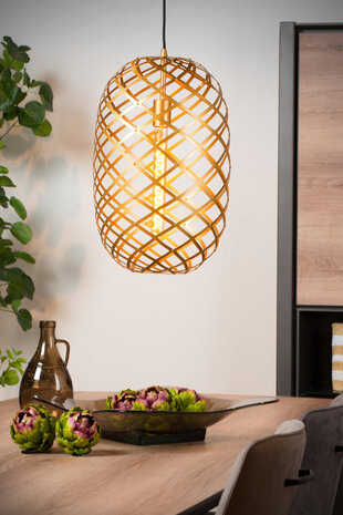 Lucide WOLFRAM - Hanglamp - Ø 32 cm - 1xE27 - Mat Goud / Messing Lucide WOLFRAM - Hanglamp - Ø 32 cm - 1xE27 - Mat Goud / Messing