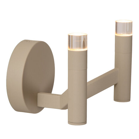 Lucide WELLINGTON - Wandlamp - LED Dimb. - G9 - 2x3W 2700K - Taupe - Vibes Lucide WELLINGTON - Wandlamp - LED Dimb. - G9 - 2x3W 2700K - Taupe - Vibes