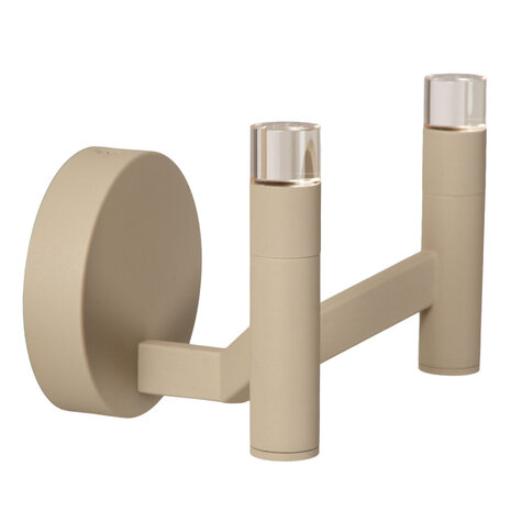 Lucide WELLINGTON - Wandlamp - LED Dimb. - G9 - 2x3W 2700K - Taupe - Vibes Lucide WELLINGTON - Wandlamp - LED Dimb. - G9 - 2x3W 2700K - Taupe - Vibes