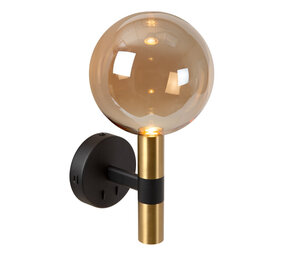 Lucide JOSIANE - Wandlamp - Ø 18 cm - 1xG9 - Met USB oplaadpunt - Zwart - Vibes