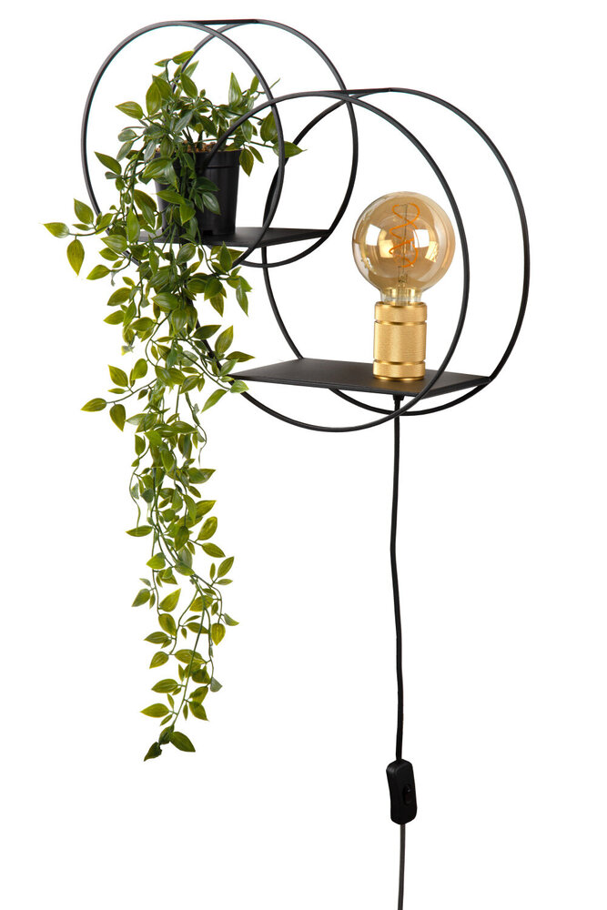 Lucide CIRCLE - Wandlamp - 1xE27 - Zwart Lucide CIRCLE - Wandlamp - 1xE27 - Zwart