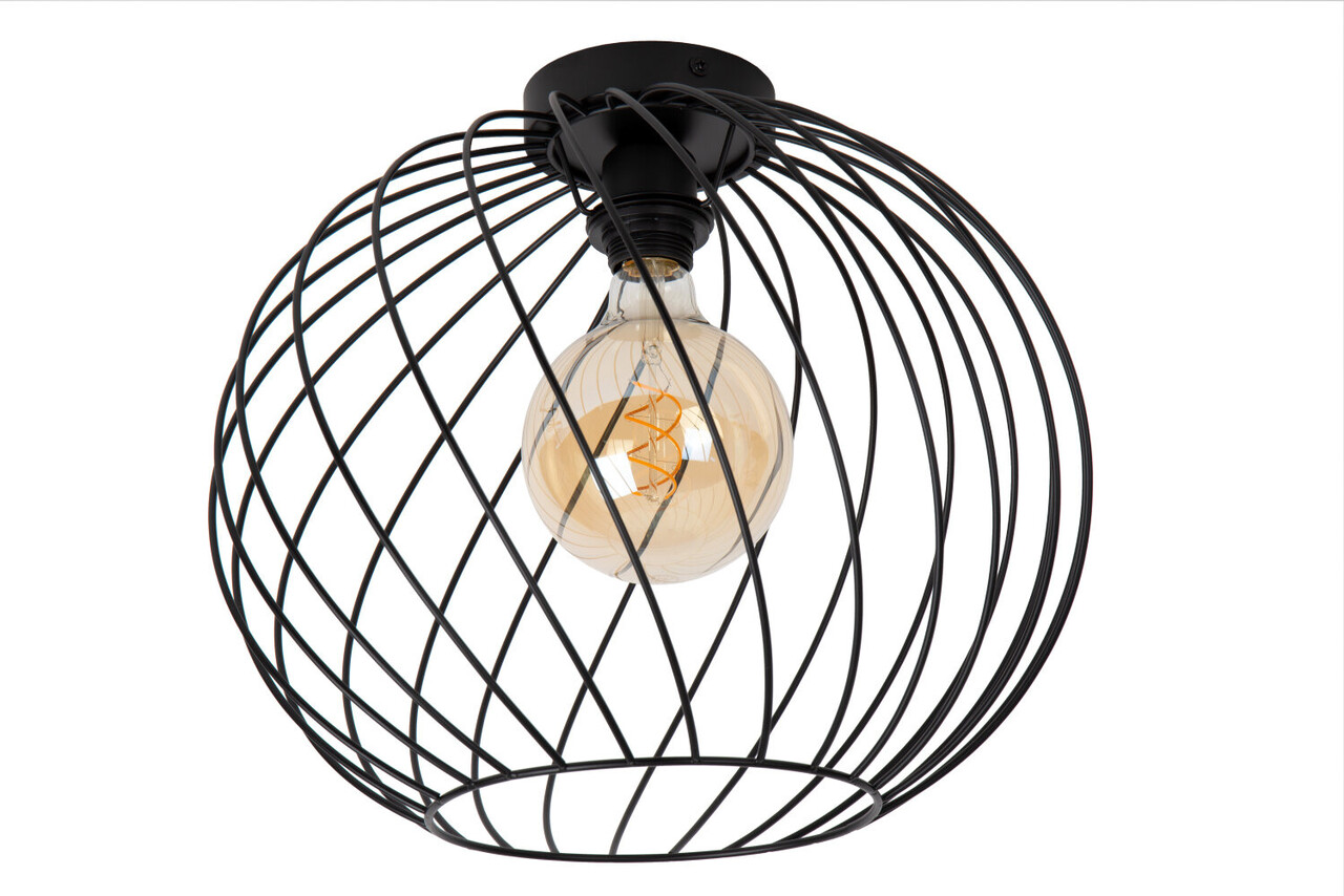 Lucide DANZA - Plafonnière - Ø 40 cm - 1xE27 - Zwart Lucide DANZA - Plafonnière - Ø 40 cm - 1xE27 - Zwart