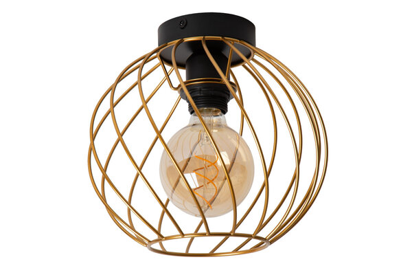 Lucide DANZA - Plafonnière - Ø 25 cm - 1xE27 - Mat Goud / Messing Lucide DANZA - Plafonnière - Ø 25 cm - 1xE27 - Mat Goud / Messing