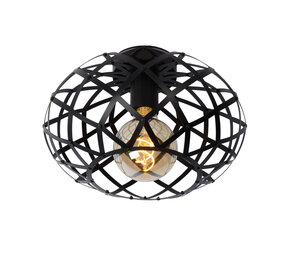 Lucide WOLFRAM - Plafonnière - Ø 30 cm - 1xE27 - Zwart Lucide WOLFRAM - Plafonnière - Ø 30 cm - 1xE27 - Zwart