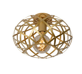 Lucide WOLFRAM - Plafonnière - Ø 30 cm - 1xE27 - Mat Goud / Messing