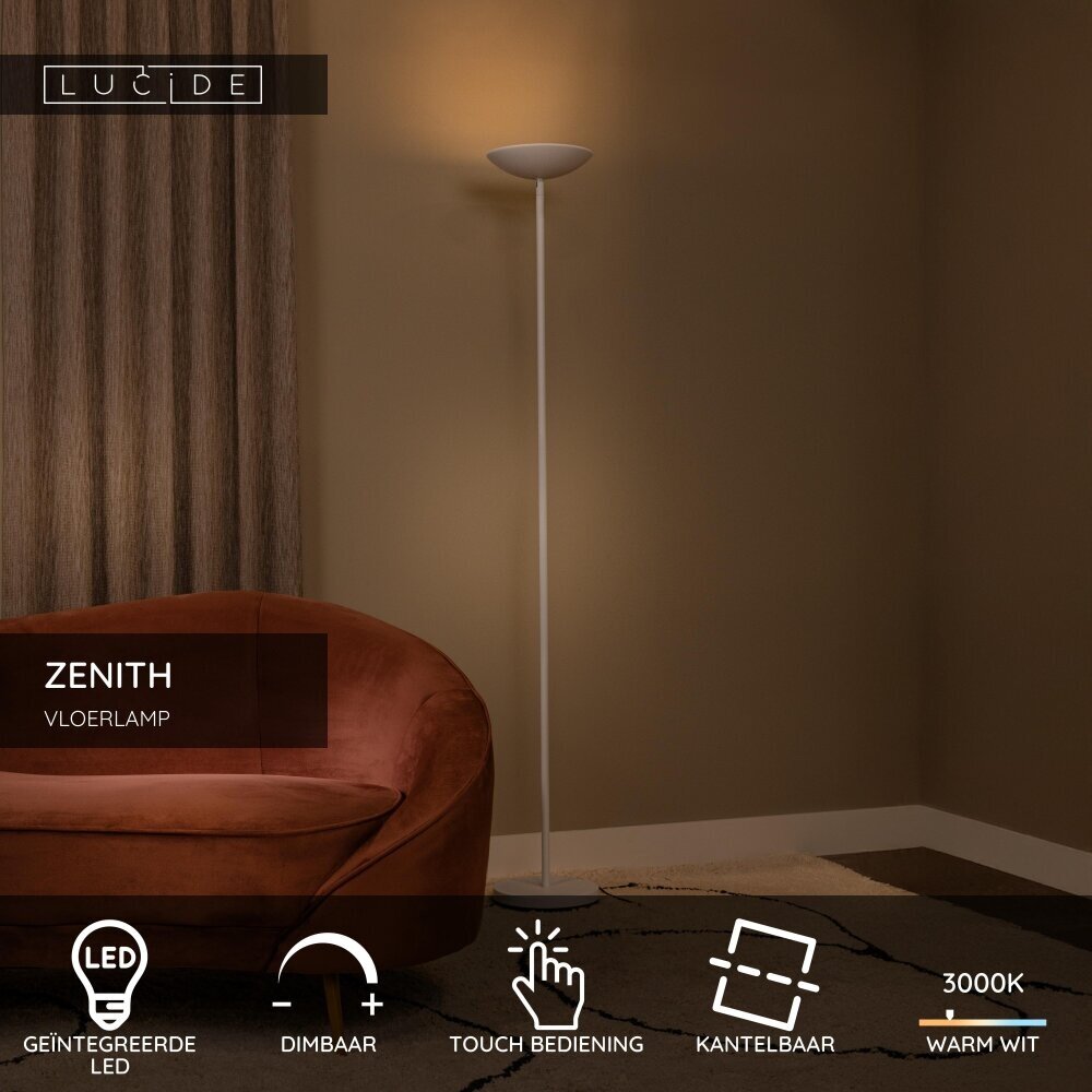Lucide ZENITH - Vloerlamp - LED Dimb. - 1x20W 3000K - Wit Lucide ZENITH - Vloerlamp - LED Dimb. - 1x20W 3000K - Wit