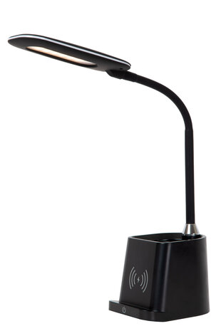 Lucide PENNY - Bureaulamp - LED Dimb. - 1x4,7W 3000K - Met draadloze oplader - Zwart Lucide PENNY - Bureaulamp - LED Dimb. - 1x4,7W 3000K - Met draadloze oplader - Zwart