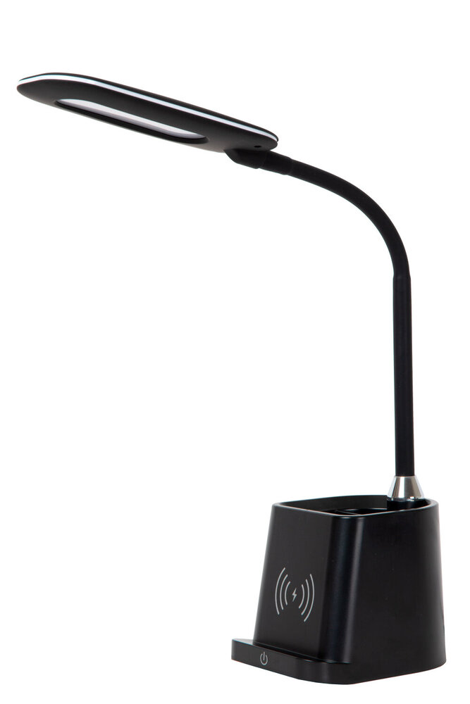 Lucide PENNY - Bureaulamp - LED Dimb. - 1x4,7W 3000K - Met draadloze oplader - Zwart Lucide PENNY - Bureaulamp - LED Dimb. - 1x4,7W 3000K - Met draadloze oplader - Zwart