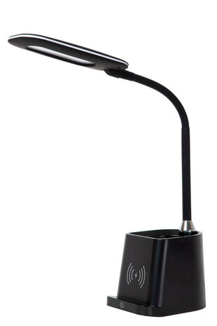 Lucide PENNY - Bureaulamp - LED Dimb. - 1x4,7W 3000K - Met draadloze oplader - Zwart Lucide PENNY - Bureaulamp - LED Dimb. - 1x4,7W 3000K - Met draadloze oplader - Zwart