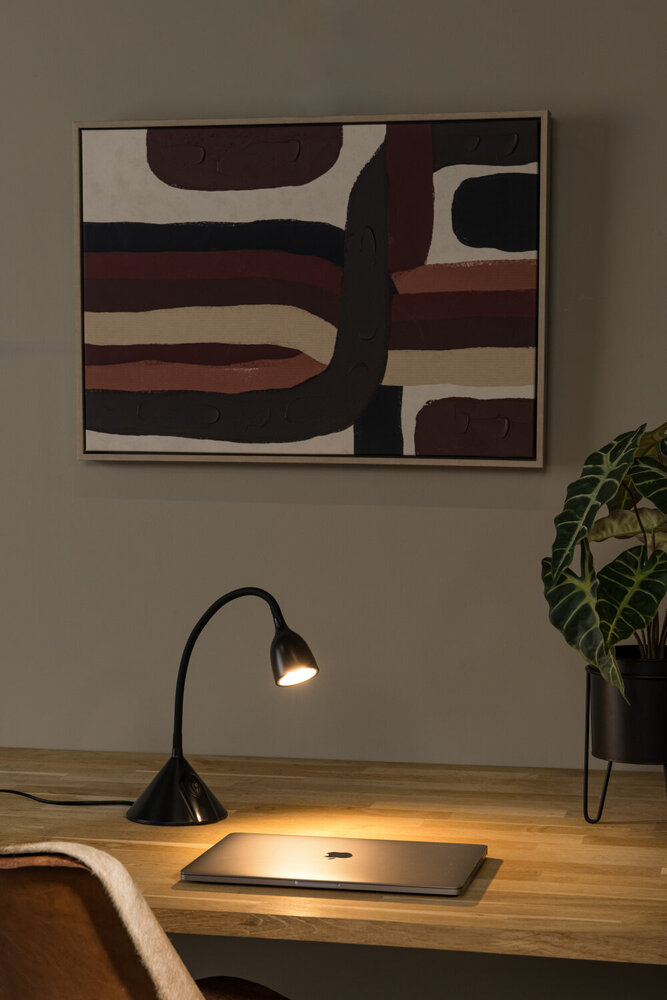 Lucide MILO - Bureaulamp - Ø 12,8 cm - LED - 1x3,2W 3000K - Zwart
