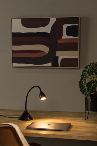 Lucide MILO - Bureaulamp - Ø 12,8 cm - LED - 1x3,2W 3000K - Zwart