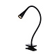 Lucide ZOZY - Klemlamp - LED 3 StepDim - 1x4W 3000K - Zwart